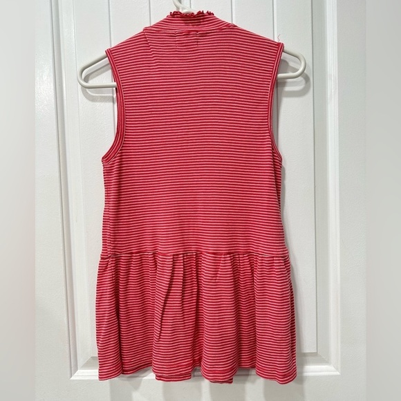 Anthropologie T. La Striped Red Crewneck Sleeveless Top - Picture 2 of 4